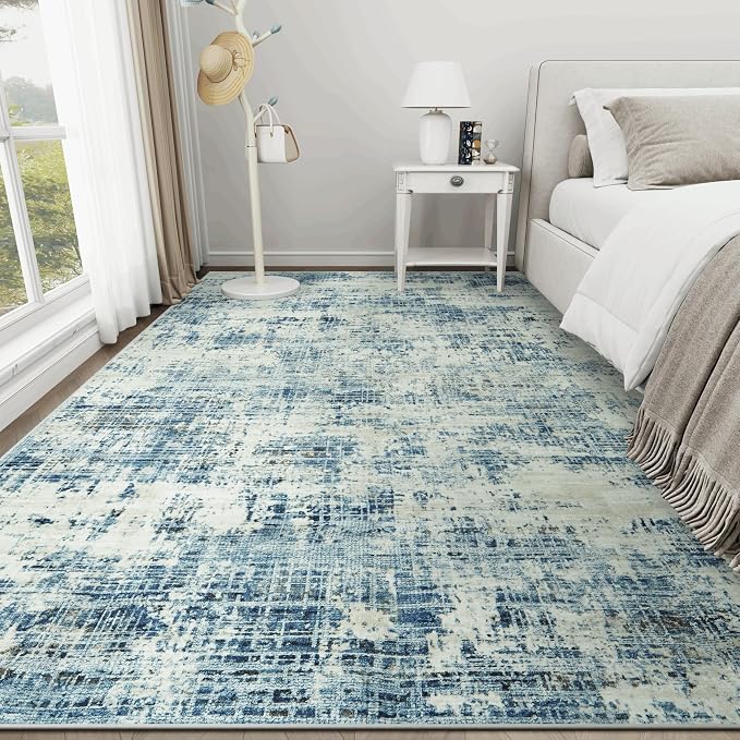 8x10 Area Rugs for Living Room Washable Rug: Anti-Skid Abstract Modern Living - Image 9