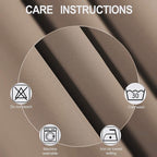 LEMOMO Cappuccino Blackout Curtains 42 x 63 Inch Length/Set of 2 Curtain - Image 4