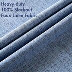 MIULEE Linen Blackout Curtains and Drapes 100% Room Darkening Thermal Insulated - Image 5