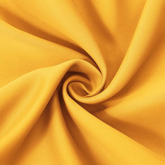LEMOMO Yellow Thermal Blackout Curtains/42 x 95 Inch/Set of 2 Panels Room - Image 5