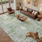 9x12 Area Rugs for Living Room, Non-Slip Machine Washable Vintage Rugs - Image 2