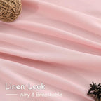 Nanspring Pink Linen Curtains 108 Inches Long - Image 5