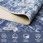 6x9 Area Rugs for Living Room Washable Rug: Anti-Skid Abstract Modern Living - Image 4
