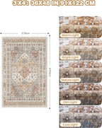 3x4 Washable Area Rug for Entryway, Soft Kitchen Rugs Non Slip for Dining Room - Image 2