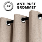 H.VERSAILTEX Linen Curtains 100% Blackout Curtains - Image 3