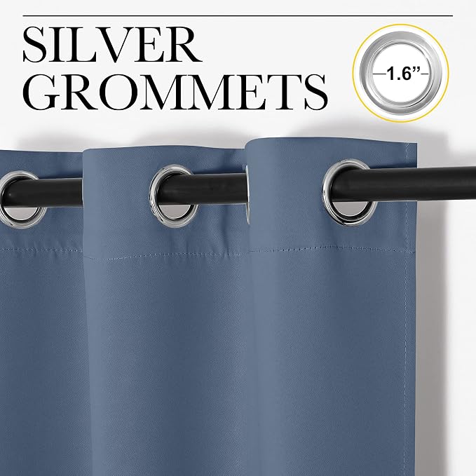 NICETOWN Home Fashion Thermal Insulated Solid Grommet Blackout Window Treatment - Image 3