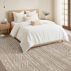 Nakagishi 10x12 Area Rug Living Room: Washable Boho Large Neutral Modern Soft - Image 5