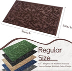 Coffee Brown Leaves Outdoor Indoor Entrance Doormats, Absorbent Durable Heavy - Image 2