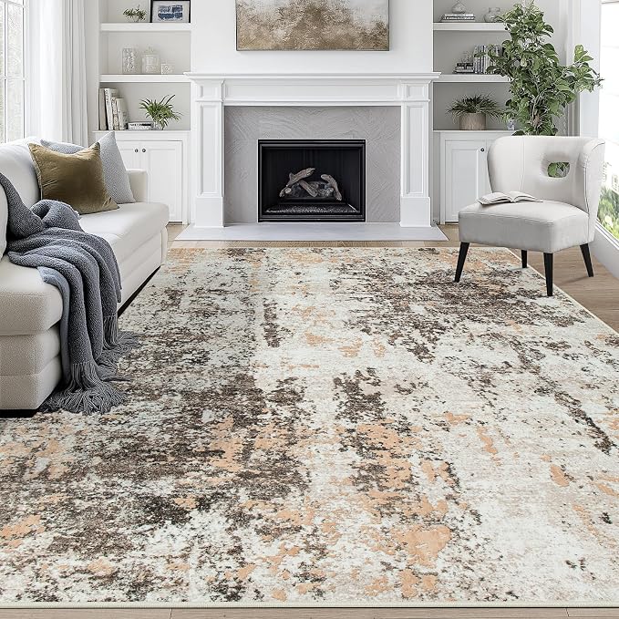 8x10 Area Rugs for Living Room Rug Washable: Abstract Large Rug for Dining Room by Aelenmu