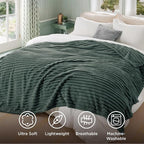 Bedsure GentleSoft Mallard Green Fleece Blanket - Image 5