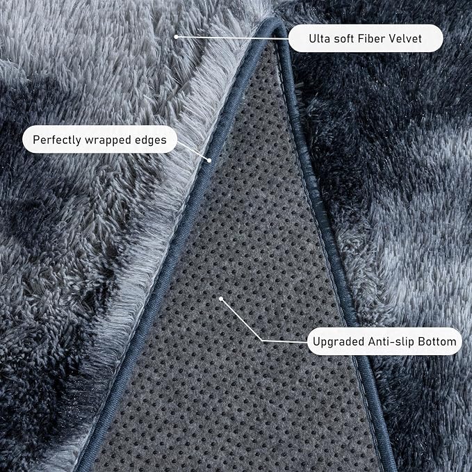Rugs for Living Room 6x9, Soft Shaggy Modern Shag Area Rug for Bedroom - Image 5