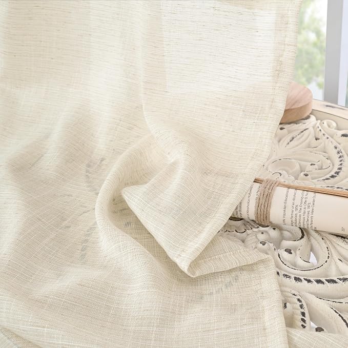 BGment Short Linen Curtains 36 Inch Length - Image 7