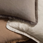 MIULEE Decorative Throw Pillow Covers Neutral Linen Fringe Throw Pillows Set of - Image 4