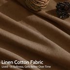 Tobacco Brown Linen Curtains 108 Inches - Image 4