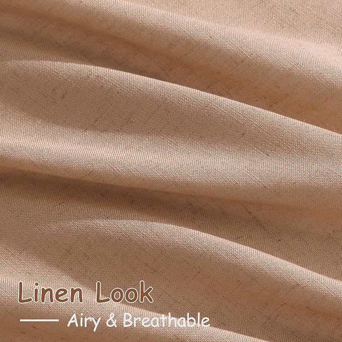 Nanspring Linen Curtains 108 Inches - Image 3