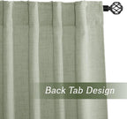 RYB HOME Linen Sheer Curtains and Drapes - Image 3