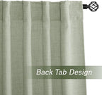 RYB HOME Linen Sheer Curtains and Drapes - Image 2