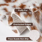 Cow Print Faux Cowhide Rug, Fluffy Fur 5.2x7 Feet Washable Cow Rugs - Image 3