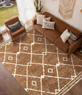 YIHOUSE Western Rugs for Living Room, 6x9 Moroccan Area Rug, Aztec Burnt Orange by YIHOUSE