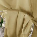 OVZME Gold Sheer Curtains 63 Inches Long 2 Panels - Image 3