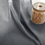Dark Gray Curtains for Living Room Back Tab Modern Farmhouse Semi Sheer Gray - Image 4