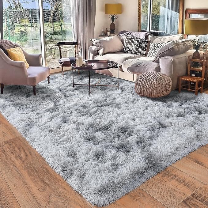 Rugs for Living Room 6x9, Soft Shaggy Modern Shag Area Rug for Bedroom by Quntue