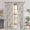 jinchan Blackout Floral Curtains by JINCHAN