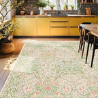 Cream Green Washable 8x10 Area Rugs - Image 6