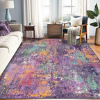 Washable Area Rugs 6'x8' Non-Slip Modern Abstract Soft by RELEANY