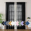 Simplebrand Black Sheer Curtains 72 Inch Length 2 Panels by Simplebrand