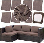 8Pcs Outdoor Cushion Covers, Patio Cushion Covers, Stretch Elastic Slipcovers by dreahoteztil