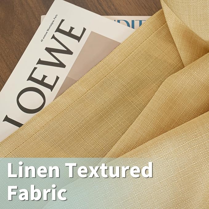 LAMIT 72 inch Linen Curtains for Bedroom, Grommet Thick Linen Textured Privacy - Image 8