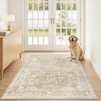 Madane 3x5 Area Rugs for Entryway, Washable Vintage Low Pile Non-Slip Throw by Madane