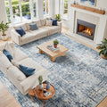 10x14 Area Rugs for Living Room Washable Rug: Anti-Skid Abstract Modern Living by Crority