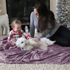 Bedsure GentleSoft Fleece Blankets Twin Size Fog Purple - Image 8