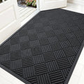 OLANLY Front Door Mat Outside Entrance 59x34, Heavy Duty Sturdy Natural Rubber by OLANLY