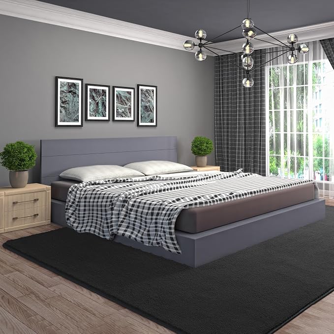 AROGAN Modern Shag Area Rug for Living Room, 5x7 Feet Washable Rugs for Bedroom - Image 4