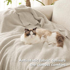 Bedsure Beige Knit Twin Blanket - Image 5