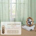 LAMIT Fresh Green Linen Curtains - Image 4