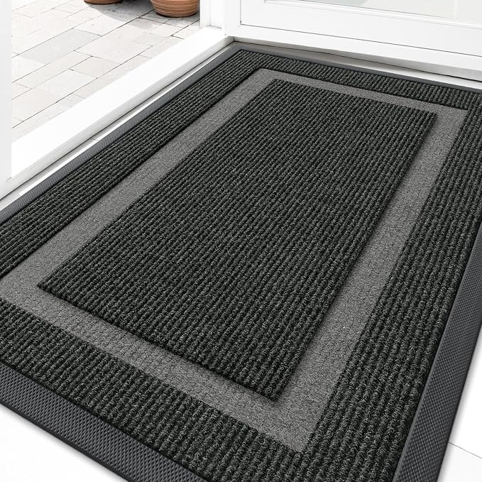 OLANLY Front Door Mat Indoor Outdoor Entrance, Waterproof All-Season, by OLANLY