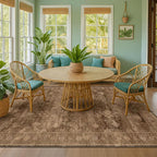 Hazo Haus Boho Taupe Brown 5x7 Living Room Rug - Image 3