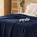 Bedsure 100% Cotton Muslin Blanket Queen Size - Image 8