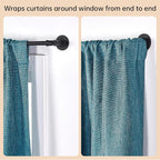 2 Pack Industrial Curtain Rods for Windows 66 to 120 Inches, for Indoor and - Image 4