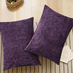 CaliTime Throw Pillow Covers Decorative 20 X 26 Inches Pack of 2 Cozy Chenille - Image 5