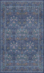 Vintage Dark Blue 3x5 Area Rugs - Image 2
