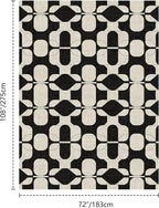 Latte&Fog 6x9 Area Rugs for Living Room Bedroom, Boho Non Slip Low Pile Carpet - Image 2