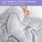 Bigacogo Chunky Knit Throw Blanket - Image 3