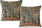Rustic Autumn Forest Pillow Covers 18x18 Set of 2, Fall Home Room Decor by Unknown