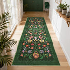 Protea Floral Rug 2x6 Runners for Hallways, Boho Kitchen Runner Rugs Non Slip - Image 3