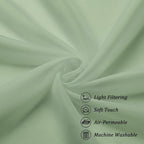 Chyhomenyc Sheer Window Valance Curtains, 42x14 Inches 2PCS, Light Filtering - Image 7